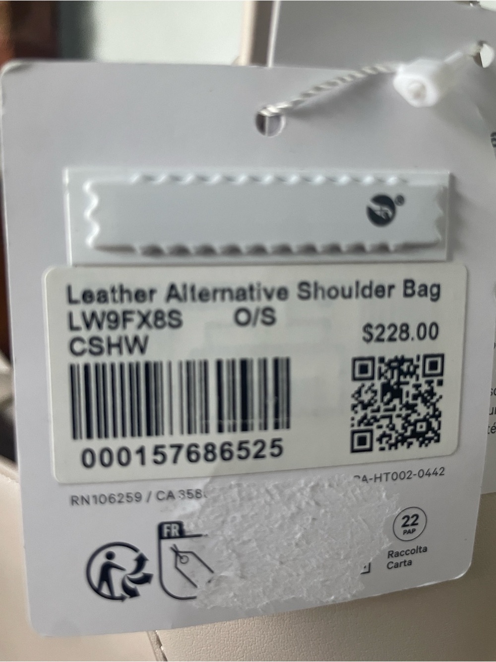 lululemon athletica Cashew Alternative Leather Shoulder Bag w/bag and Reusable - Picture 16 of 16